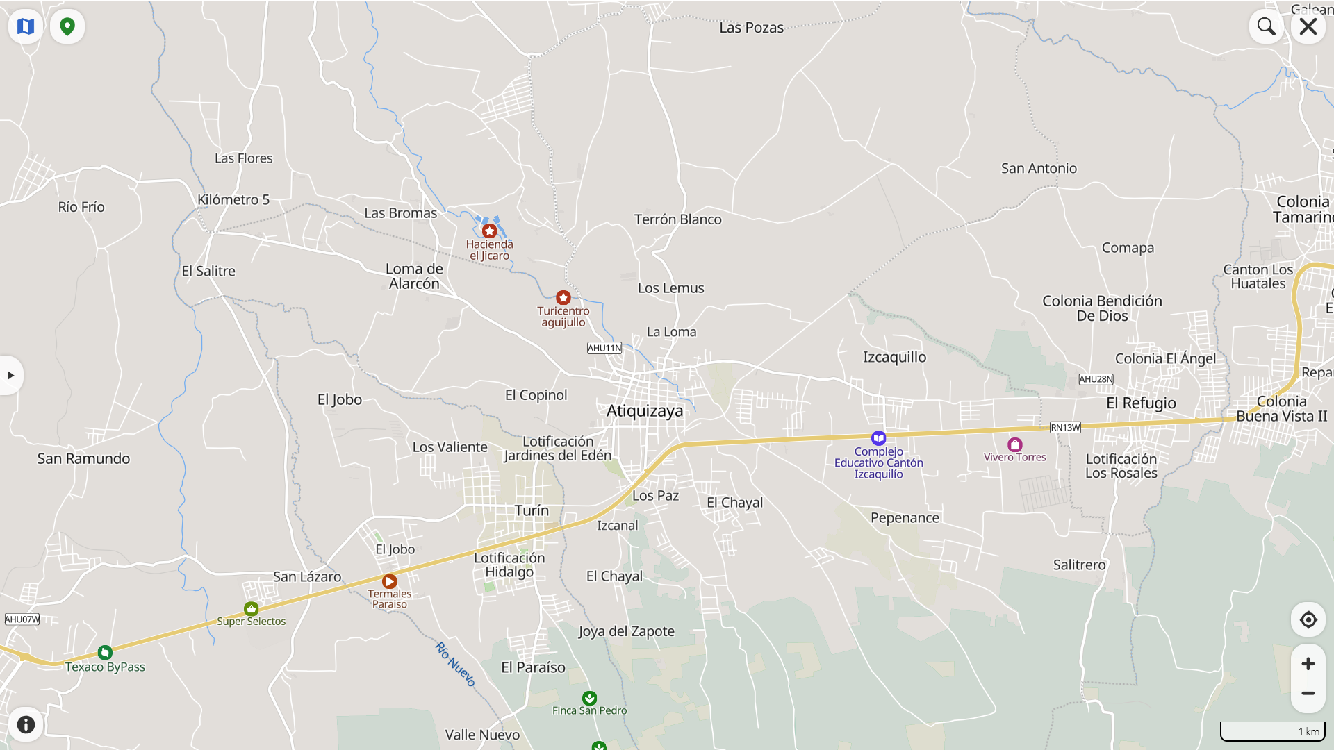 Cantones y caserios de Atiquizaya